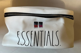 Rae Dunn ESSENTIALS Cosmetic Bag Train Case 10x6x6.25&quot; Zipper Closure Handle - £18.37 GBP