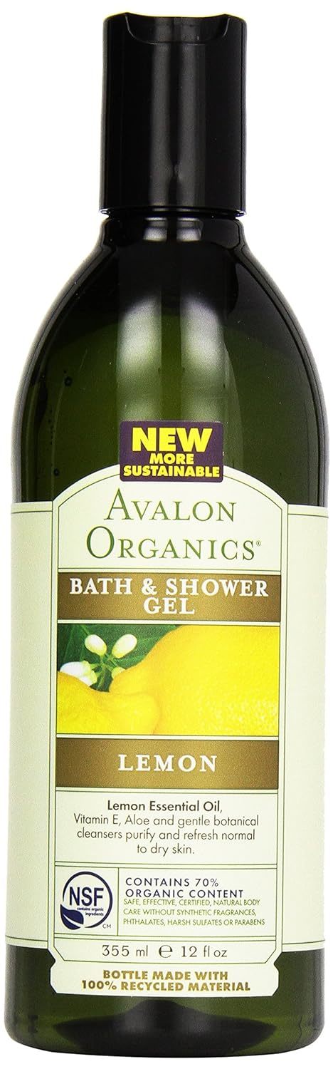 Avalon Organic Botanicals, Bath & Shower Gel, Lemon, 12 oz - £22.51 GBP