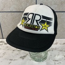 Rockstar Energy Drinks Black Ball Cap Hat Vented Snapback Adjustable Unisex - £11.60 GBP