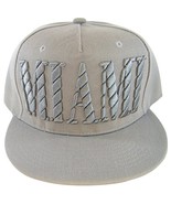 City Hunter Combination Men&#39;s Snapback Baseball Cap (Miami, Gray) - $20.44 CAD