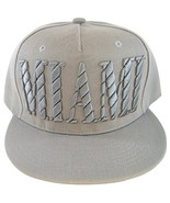 City Hunter Combination Men&#39;s Snapback Baseball Cap (Miami, Gray) - £11.95 GBP