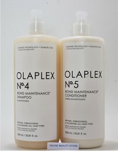 Olaplex No 4 Shampoo &amp; No 5 Conditioner 33.8 oz/ liter with pump, New, Authentic - £100.15 GBP