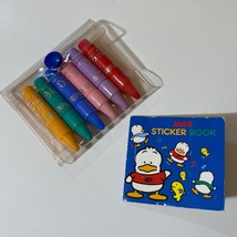 Vintage Sanrio 1990 1993 Ahiru No Pekkle Mini Sticker Book &amp; Mini Markers Set - $24.99