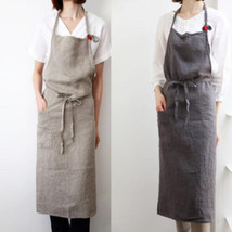 Home Garden Kitchen Dining Bar Linens Coffee Apron Adjustable Belts With Pocket  - £20.14 GBP