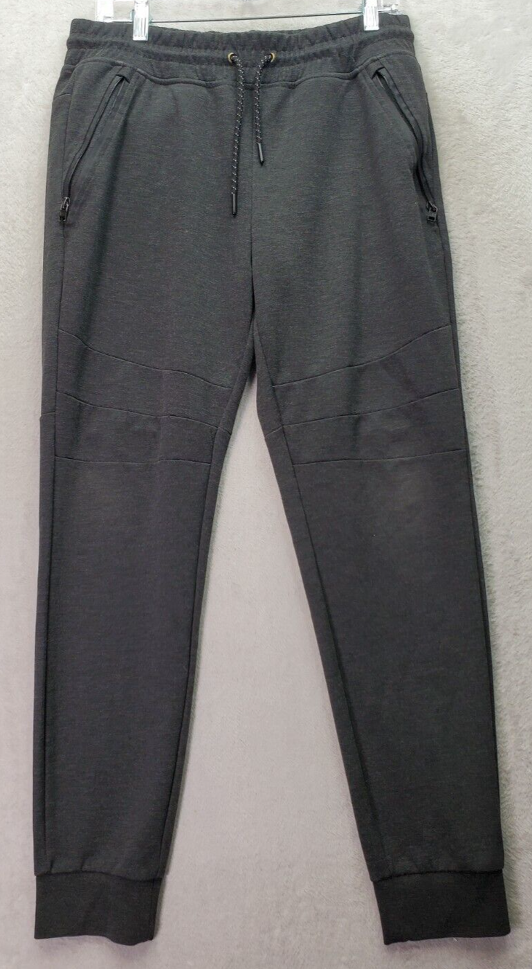Southpole Jogger Pants Men&#39;s Medium Gray Polyester Elastic Waist Drawstr... - $15.76