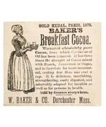 Walter Baker Breakfast Cocoa 1885 Advertisement Victorian Paris Expo ADB... - $376.02 MXN