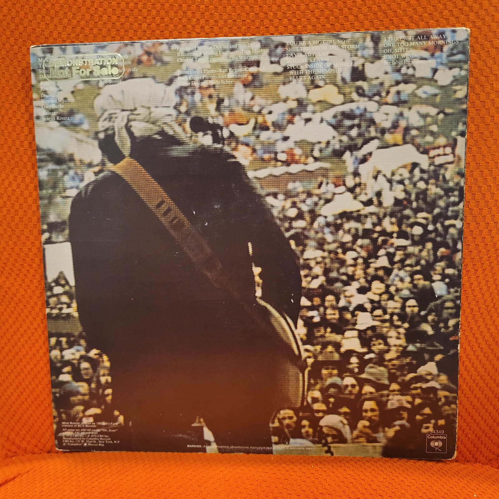 Bob Dylan signed lp Hard Rain Promo, Original, Vintage, Great Gifts Item image 2
