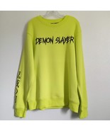 DEMON SLAYER Mugen Train Anime Movie NEON Graphic Sweatshirt Fleece Men XL - $42.75