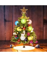 2 FT Artificial Mini Tabletop Christmas Tree Green w/Multi Color LED Lig... - £15.72 GBP