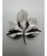 Vintage BOUCHER Silver Leaf Brooch 2.75&quot;  BB4 - $361.32 MXN