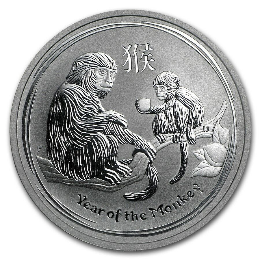 2016 Australia 50 Cents Lunar Year of the Monkey 1/2 oz Silver BU Coin - $60.03