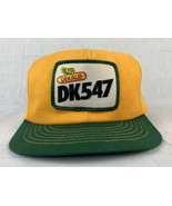 Vintage DEKALB Hat Trucker Cap Patch Snapback 80s USA Logo Yellow Promo - £23.94 GBP