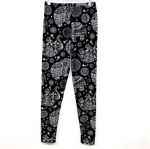 NWOT Abstract Elephant Print Leggings Pants OS Black White One Size S M L - £11.61 GBP