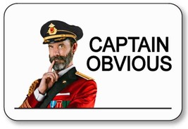 Captain Obvious Name Badge Halloween Costume Prop Pin Fastener - £12.86 GBP