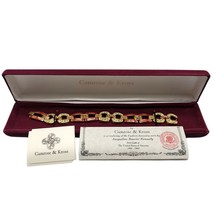 Camrose Kross Jacqueline Kennedy JBK Red Enamel Clear Rhinestone Bracelet COA - $147.01