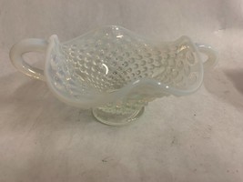 Vintage Fenton Art Glass Opalescent Hobnail Bon Bon Candy Bowl, Decorative Bowl - $24.74