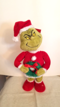 Dr Seuss Animated Side Stepper Christmas Santa Plush Grinch - Gemmy - $39.99