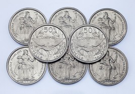 1949 Neu - 50 Centimes Münze Menge (8 Münzen) Alle IN Bu Zustand! Km #1 - $58.20