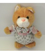 Stuffed Toy Bear Orange &amp; Multicolor Clothing 7in - $6.08 CAD