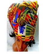 African Fabric Ankara Poly Kente Print Head Wrap 20&quot; X 71&quot; inch - $20.58 CAD