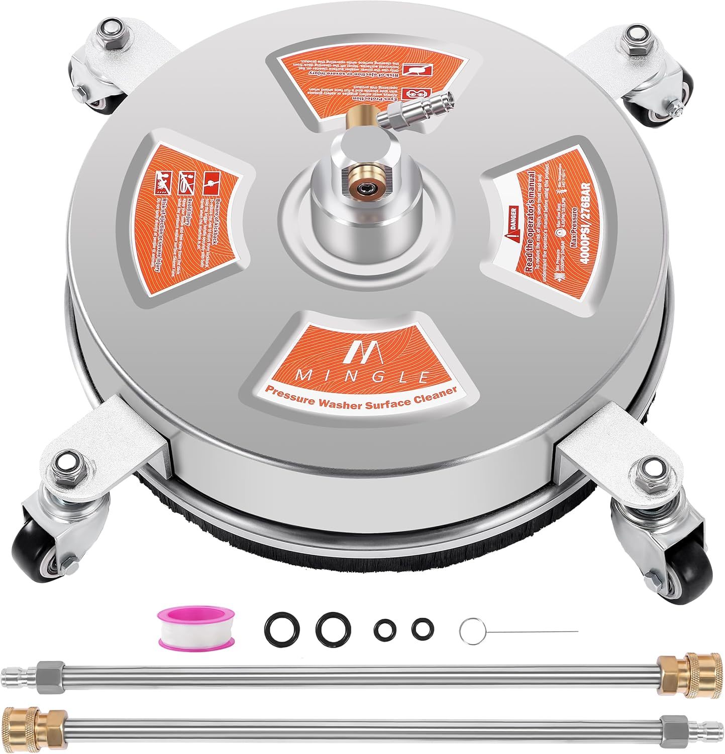 M Mingle 14&#39;&#39; Pressure Washer Surface Cleaner Attachment, Driveway, 4000... - $73.97