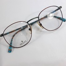 Gucci GG 1241 FB9 eyeglasses frame 50-20-140 blue brown round women&#39;s gl... - $145.00