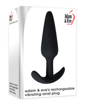 Adam &amp; Eve&#39;s Rechargeable Vibrating Anal Plug - Black - £53.54 GBP