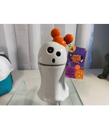 Disney Parks Halloween Ghost With a Mickey Ears Hat Lid Candle Holder Ne... - €34,14 EUR