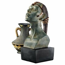 18&quot; African Nubian Woman Girl Princess Bust Sculpture (hand-painted) - £93.95 GBP