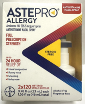 Astepro Allergy Antihistamine Nasal Spray 2x120 Sprays Exp 09/25 - $556.84 MXN