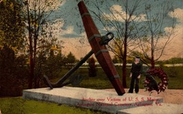 Vintage POSTCARD- Anchor Over Victims Of Uss Maine, Arlington , Va BK49 - £2.37 GBP