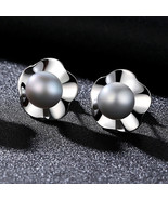 Pearl Flower Earrings S925 Silver Freshwater Steamed Bread Beads Small F... - £21.31 GBP