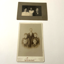 Antique Photos Cabinet Card Photographs Family 4 x 6 Lot of 2 - £15.73 GBP