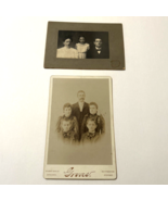 Antique Photos Cabinet Card Photographs Family 4 x 6 Lot of 2 - $20.05