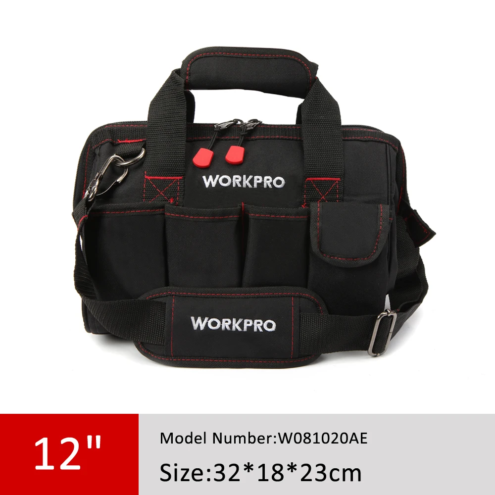 WORKPRO 12/14/16/18 inch Tool Bag 600D Polyester Electrician  Bag Tool Kits Bag  - £61.21 GBP
