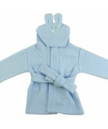 Bambini Fleece Robe With Hoodie Blue Up to 12M - £7.08 GBP