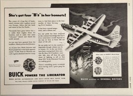 1945 Print Ad Buick Powers WW2 B-24 Liberator Bombers Planes General Motors - £17.69 GBP