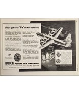 1945 Print Ad Buick Powers WW2 B-24 Liberator Bombers Planes General Motors - £17.77 GBP