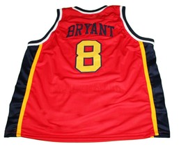 Kobe Bryant Custom McDonald's All American Basketball Jersey Red Any Size image 2