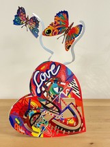 Pop Art Metal &quot;&quot;Open Heart&quot;&quot; Hand Painted Sculpture by DAVID GERSTEIN-
show o... - £151.05 GBP