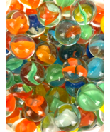 Lot of Mixed Cat Eyes Marbles - 16mm - 1 lb 11oz - Red Orange Yellow Gre... - €36,80 EUR
