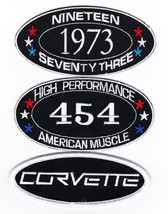 1973 Chevy Corvette 454 SEW/IRON On Patch Emblem Badge Embroidered Stingray - £12.81 GBP