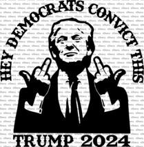 Hey Democrats Convict This Trump 2024 Trump Flipping Fingers Decal US Se... - $6.72+