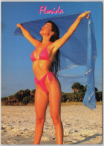 Florida the good life Girl Postcard Risque 90&#39;s 80&#39;s Pinup Beach Ocean B... - £9.75 GBP