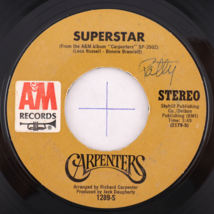 Carpenters – Superstar / Bless The Beasts And Children 45 rpm Vinyl 7&quot; Single - £6.30 GBP