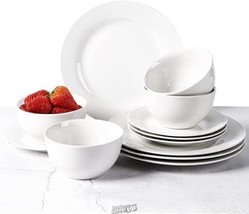 Gourmet Edge 12 Piece Porcelain Dinner Set - £29.84 GBP