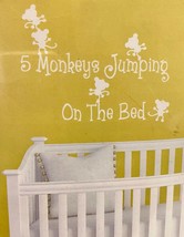 5 Monkeys Jumping On The Bed Vinyl White Color Wall Decals Nursery Decor NEW - £9.68 GBP