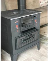 Wood and coal-burning stove with enamel-coated cast-iron oven, stove, ov... - £946.43 GBP