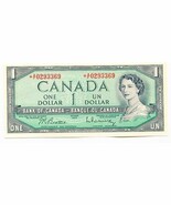 1954 Bank of Canada $1.00 One Dollar Replacement Note *A/F0293369 - $68.37 CAD
