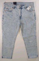 GAP Girlfriend Jeans Mid Rise 30/10s Light Acid Wash Blue Tapered Denim ... - $24.92